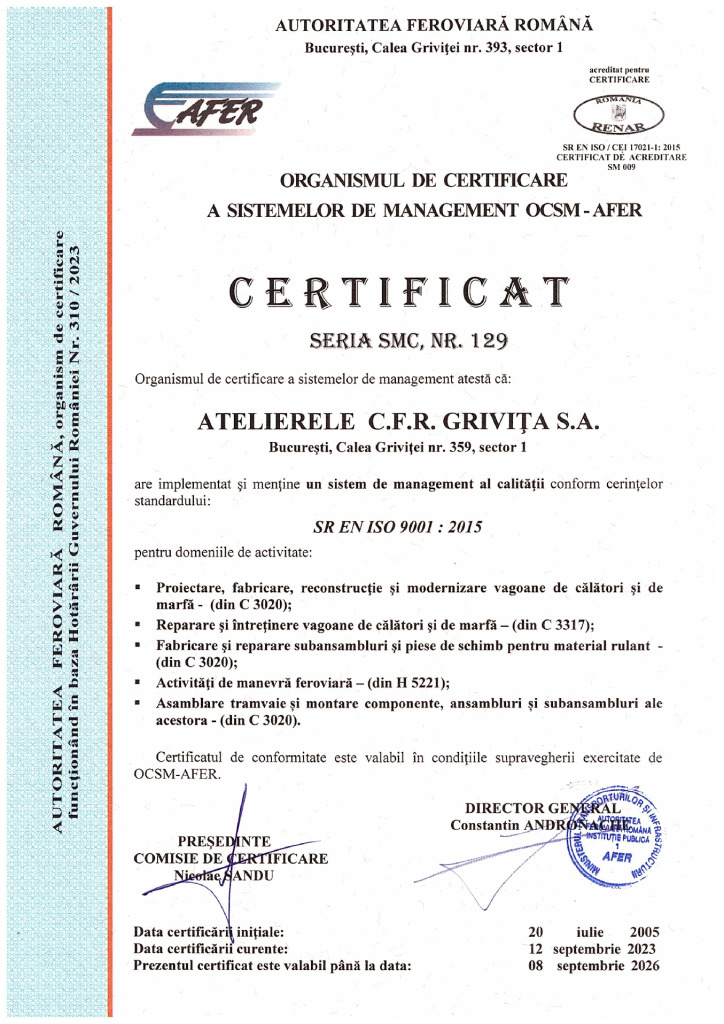 thumbnail of Certificat SMC 129 valabil 08-09-2026